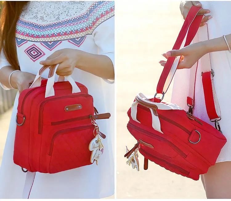 Mini Diaper Bag for Casual Outings- Red