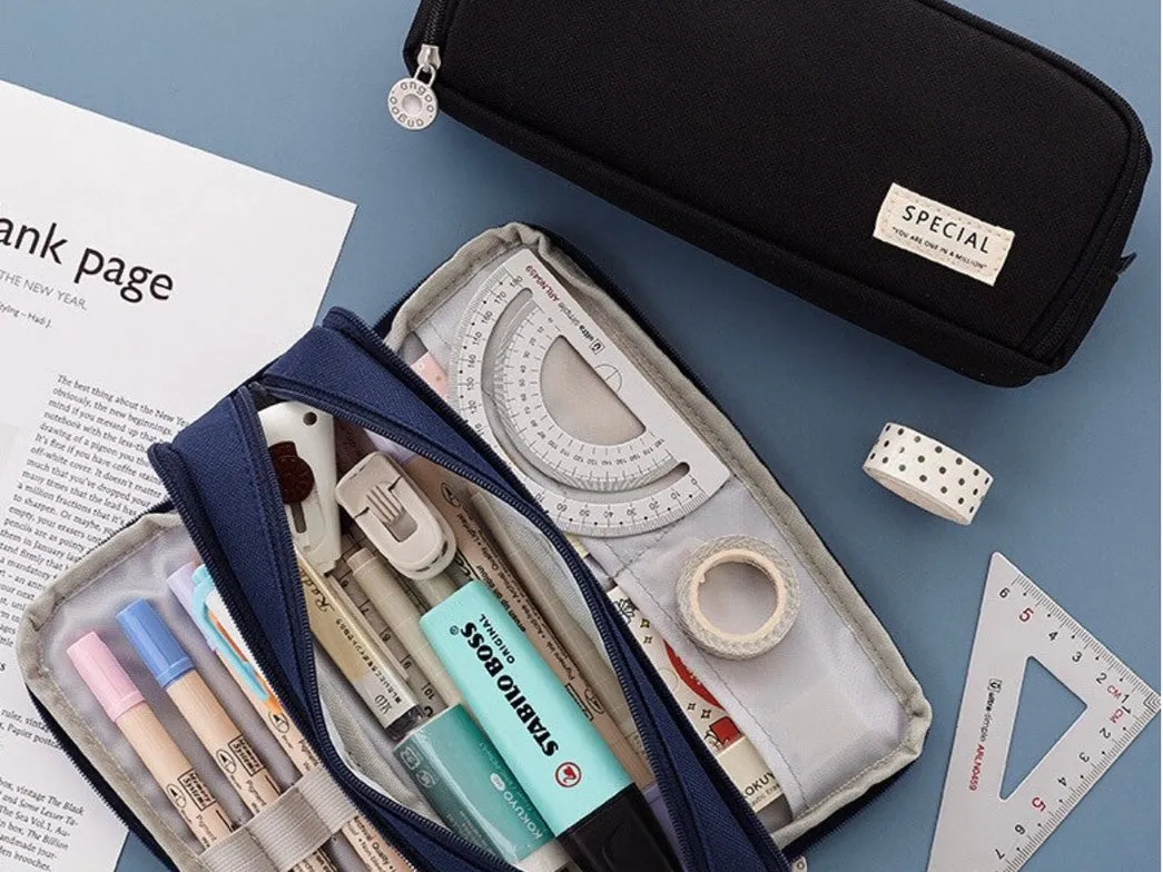 Multi-compartment pencil case