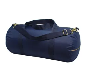 Navy Nylon Weekend Duffel Bag