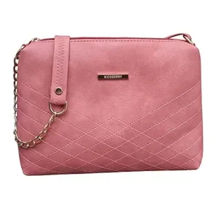 Nicoberry women & Girls stylish sling bag (Pink)
