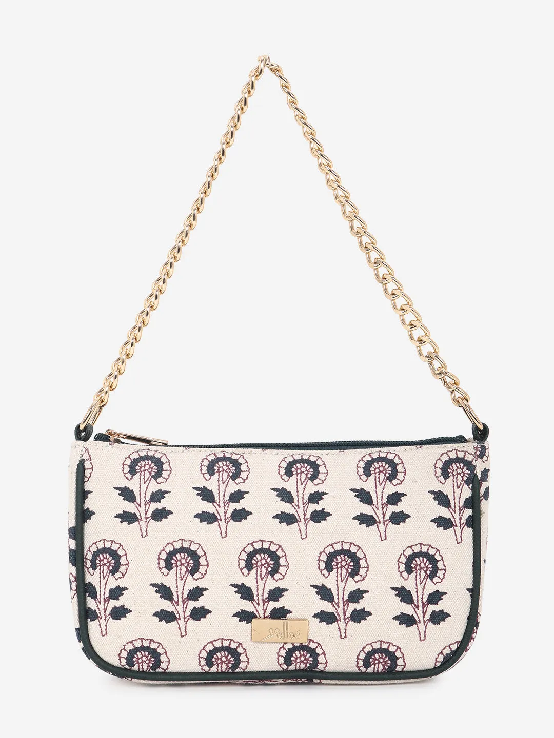 Off White Printed Sling bag