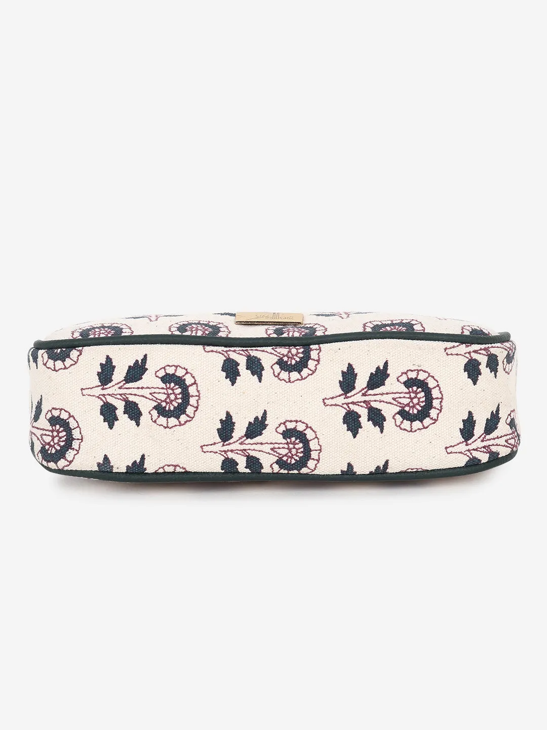 Off White Printed Sling bag
