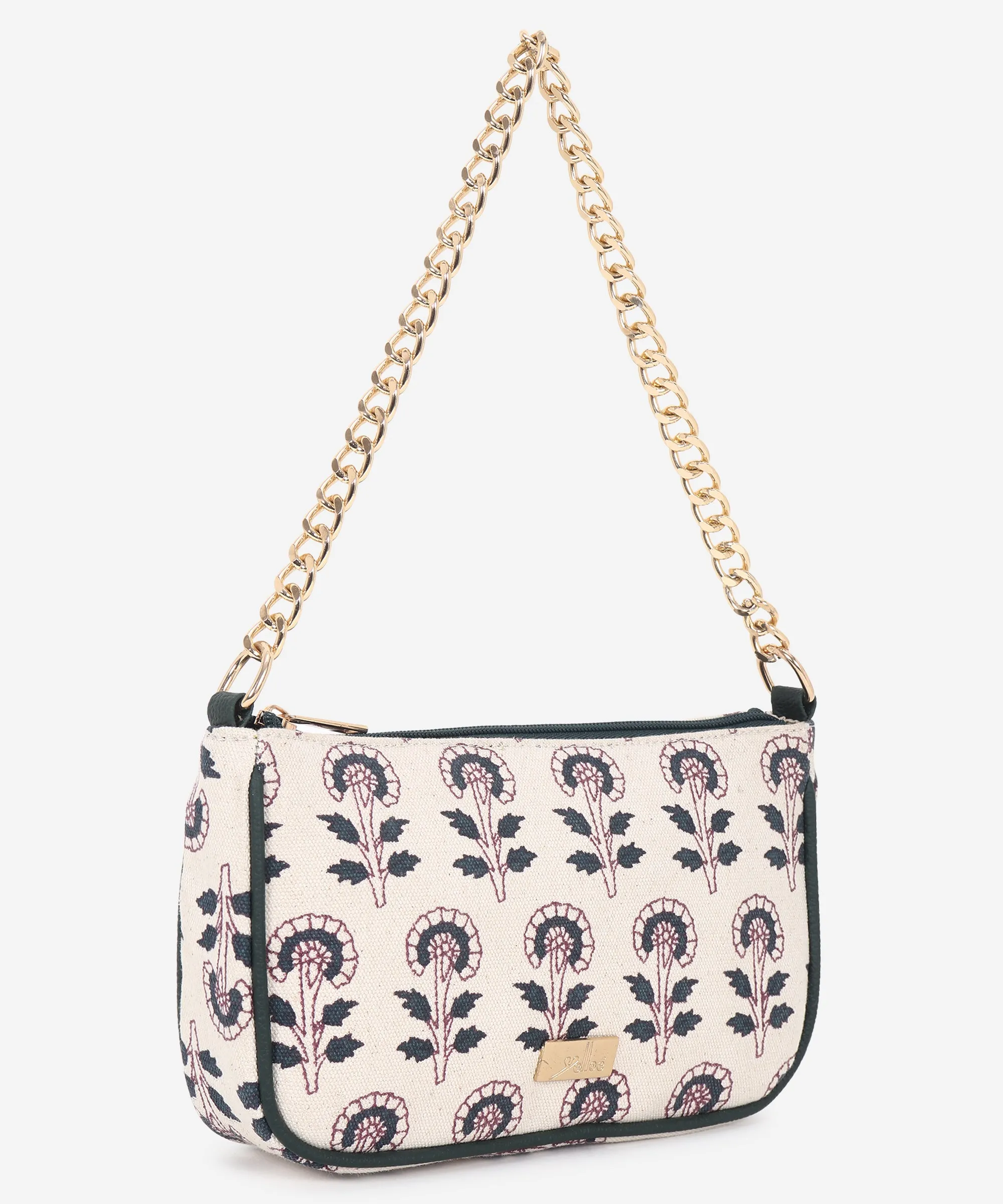 Off White Printed Sling bag
