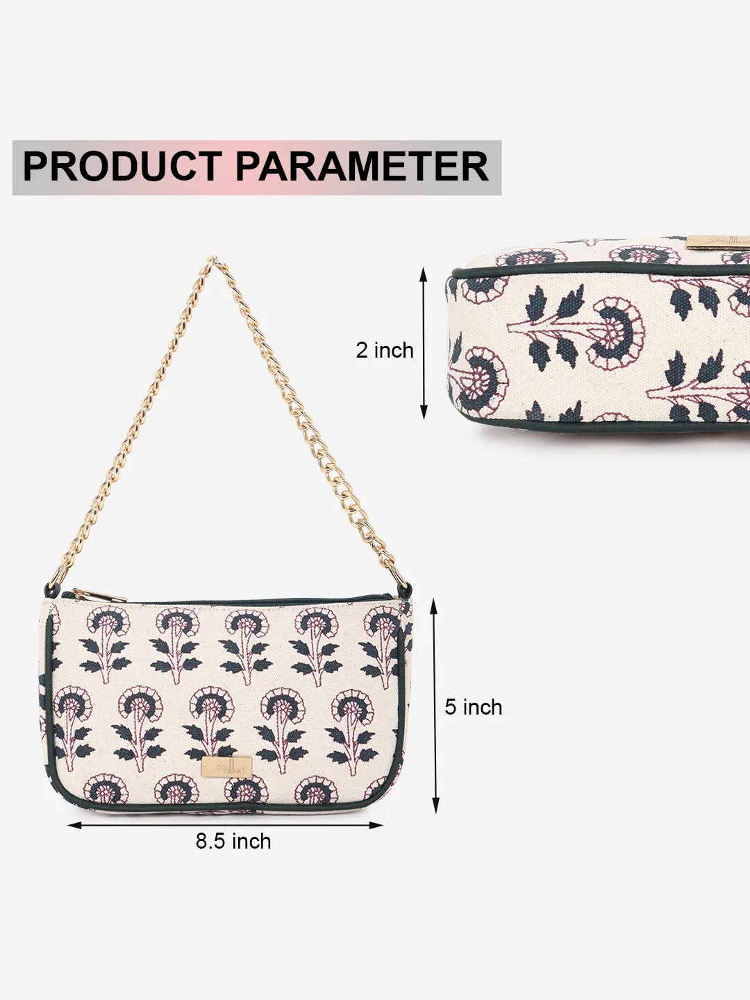 Off White Printed Sling bag