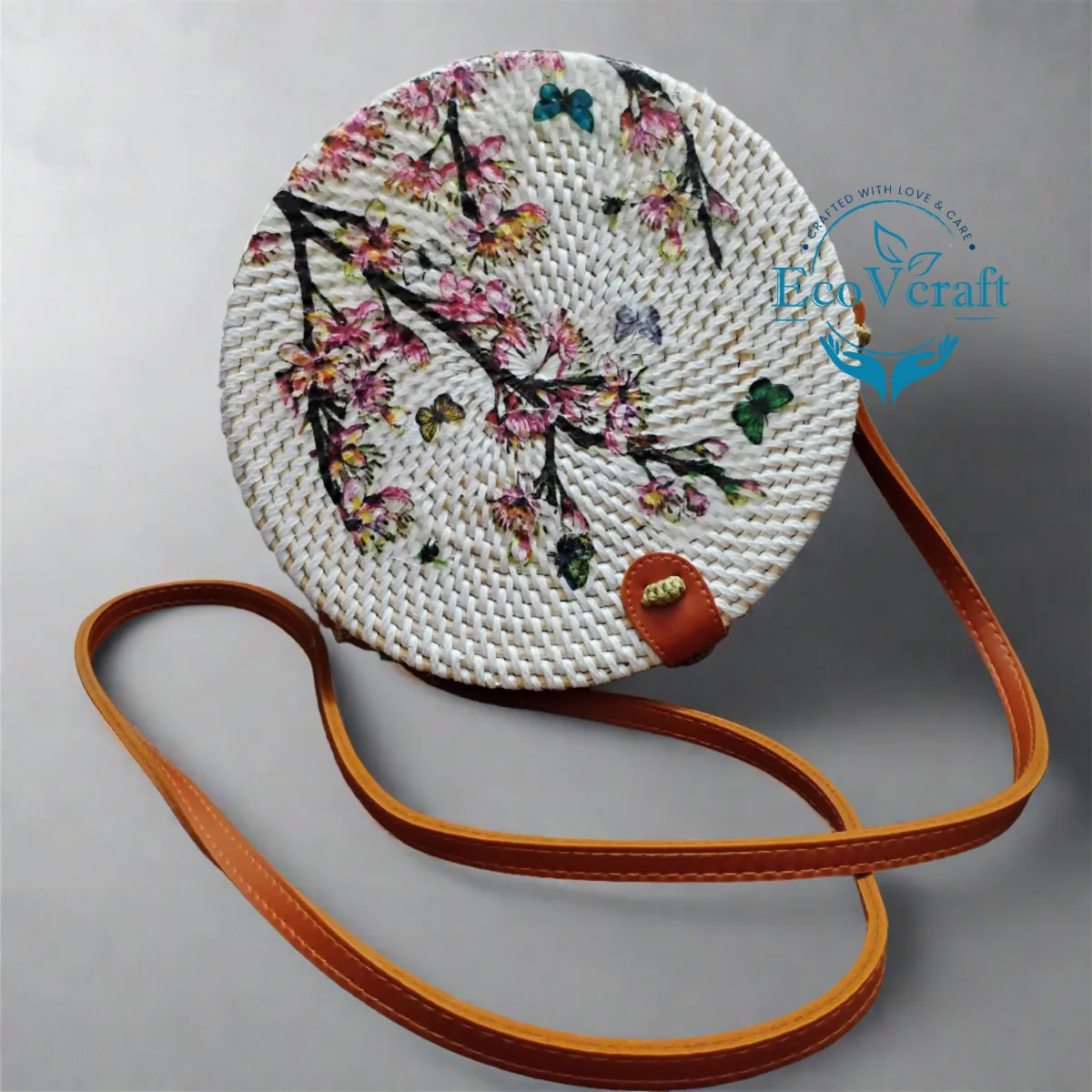 Orchid White Round Sling Bag