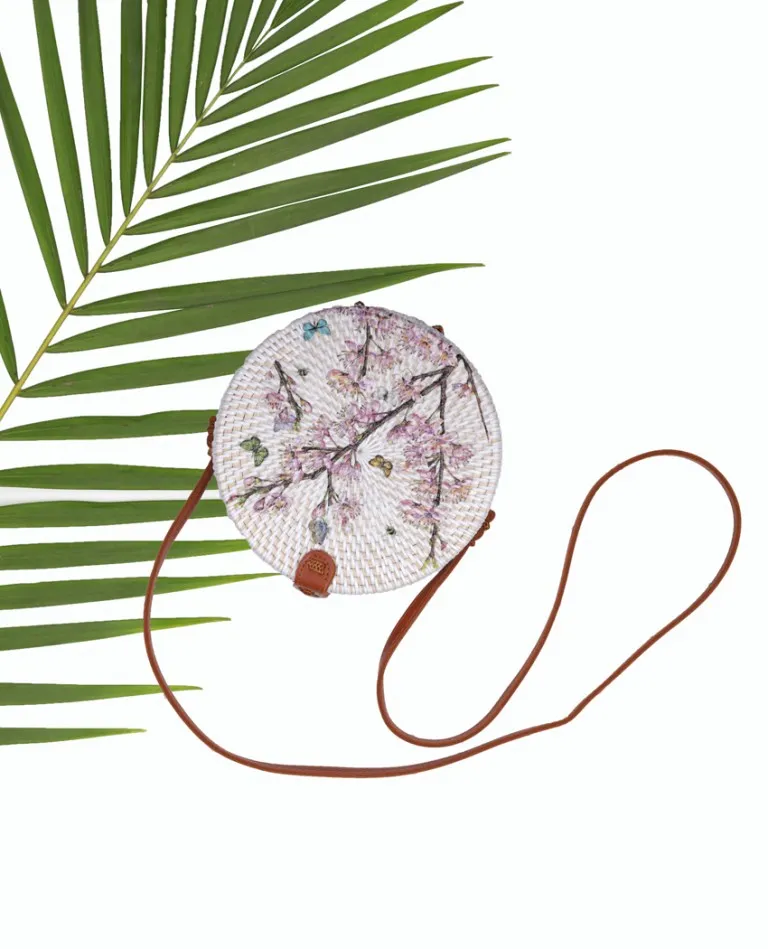 Orchid White Round Sling Bag