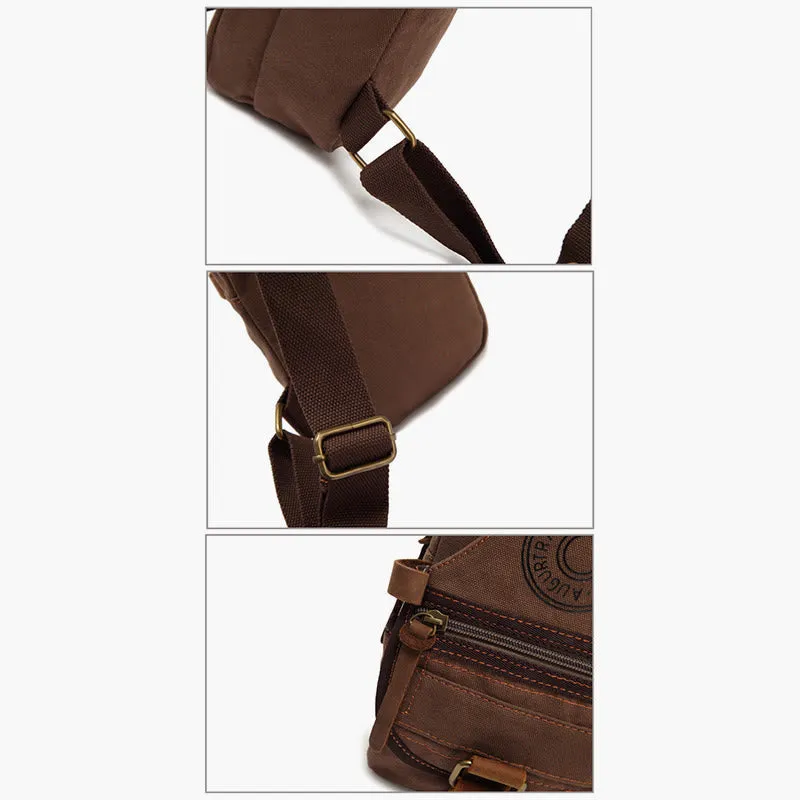 Outdoor Hiking Messenger Bag Chest Shoulder Bag Wide Shoulder Strap Portable Casual Rucksack