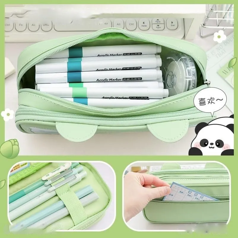 PENCIL CASE DOUBLE LAYER EVA CUTE PENCIL CASE AESTHETIC PENCIL CASE FOR GIRLS LARGE CAPACITY PEN PENCIL POUCH MULTIFUNCTIONAL STATIONERY ORGANIZER FOR SCHOOL