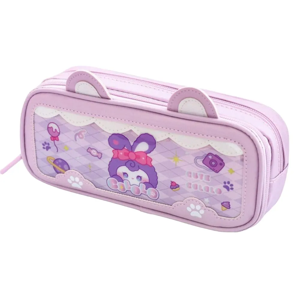 PENCIL CASE DOUBLE LAYER EVA CUTE PENCIL CASE AESTHETIC PENCIL CASE FOR GIRLS LARGE CAPACITY PEN PENCIL POUCH MULTIFUNCTIONAL STATIONERY ORGANIZER FOR SCHOOL