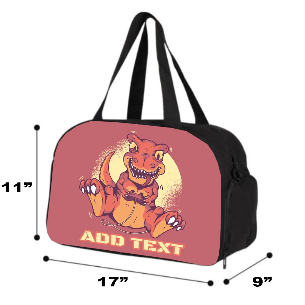 Personalized Full Color Backpacks / Lunch Bag / Duffel Bag - Dino Gamer