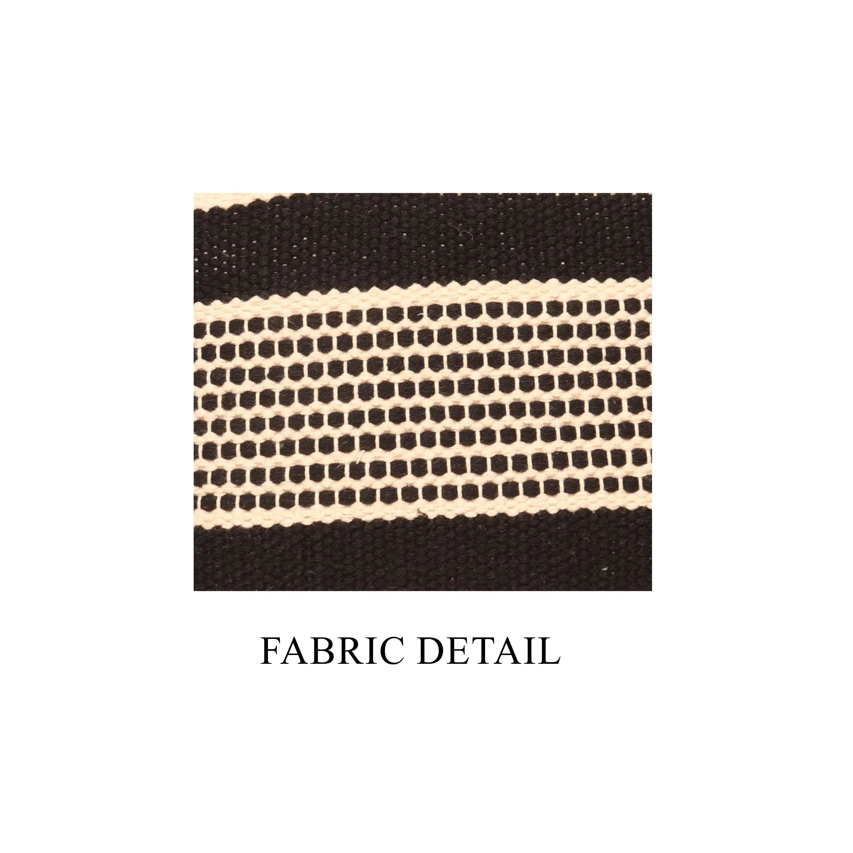 "Black And White Dhurry  Make Up Pouch/Kit Small Size"
