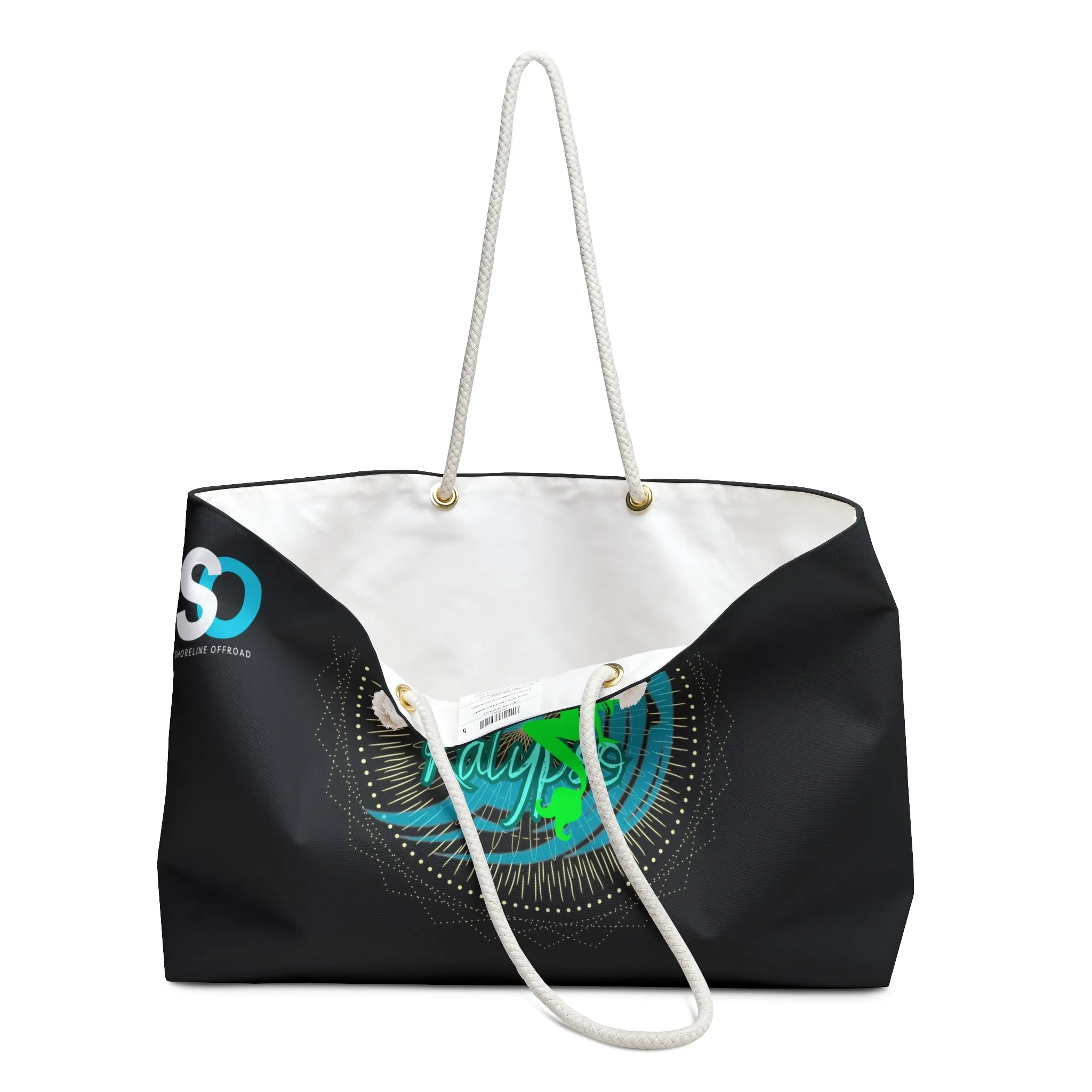 Shoreline Offroad Kalypso Weekender Beach Bag - Oversized 24" x 13" Spun Polyester Tote with Thick Rope Handles
