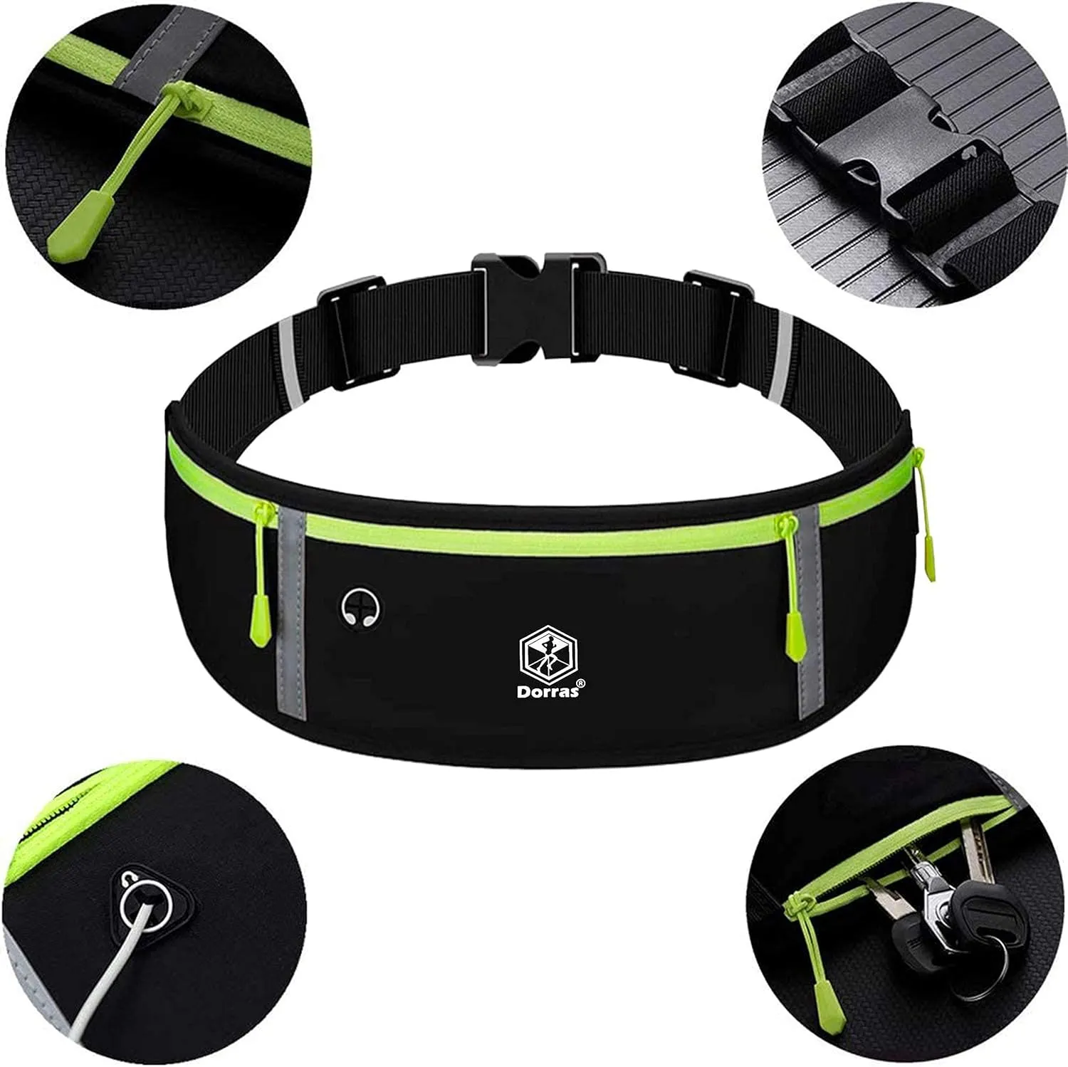 Slim Running Belt Fanny Pack for Women & Men, Running Phone Holder Runners Belt Waist Pack Bag for Running Hiking Sports