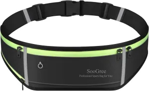 Slim Running Belt Fanny Packs for Women & Men Runners Pouch Waist Pack Phone Holder Large Crossbody Runners Bag Gear Accessories for Running Hiking Traveling Sports Adjustable Strap