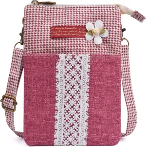 Small Crossbody Bag for Women Mobile Phone Purse National Pattern Shoulder Bag Handbags Coin Pouch for Women