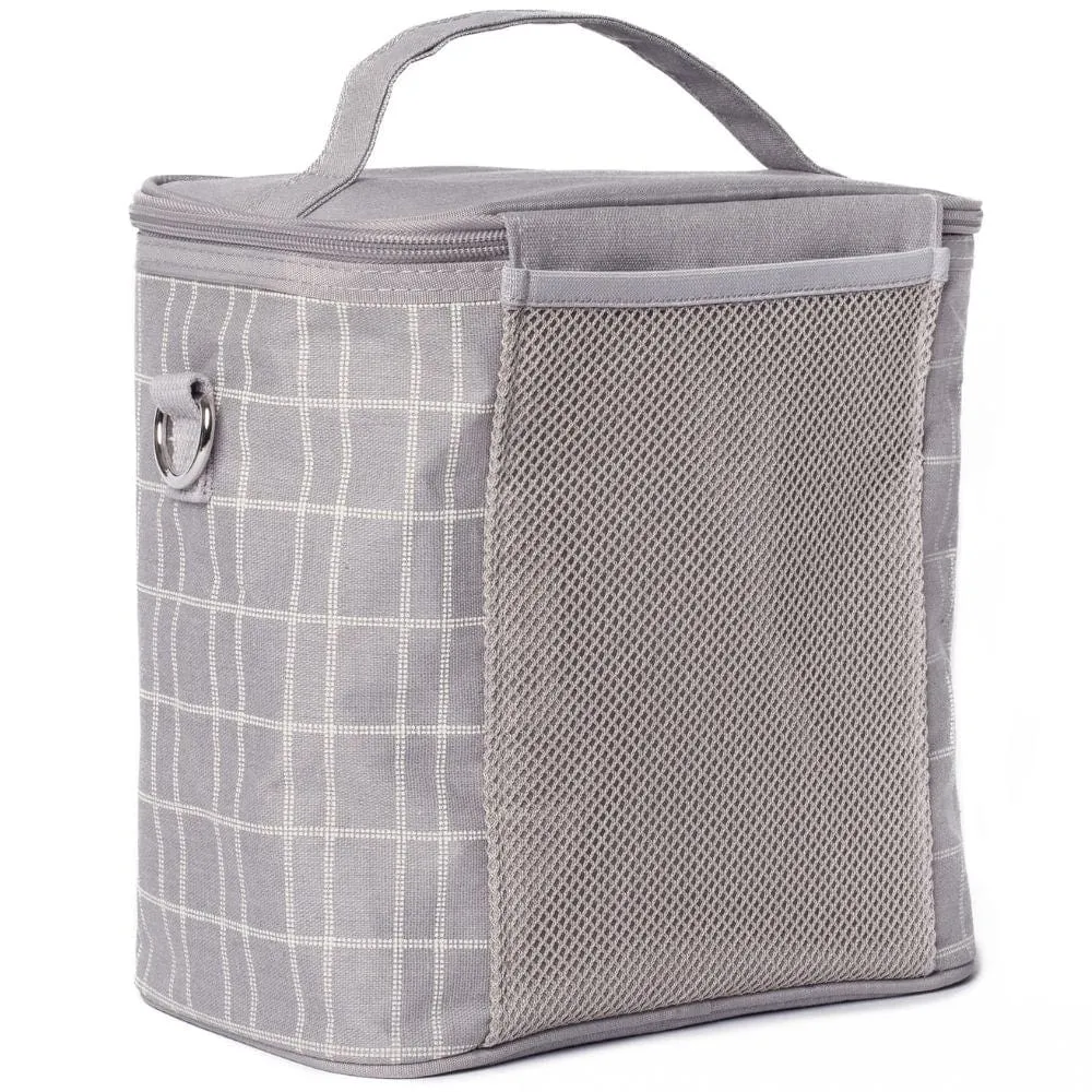 SoYoung Large Linen Insulated Lunch Bag Lunch Poche