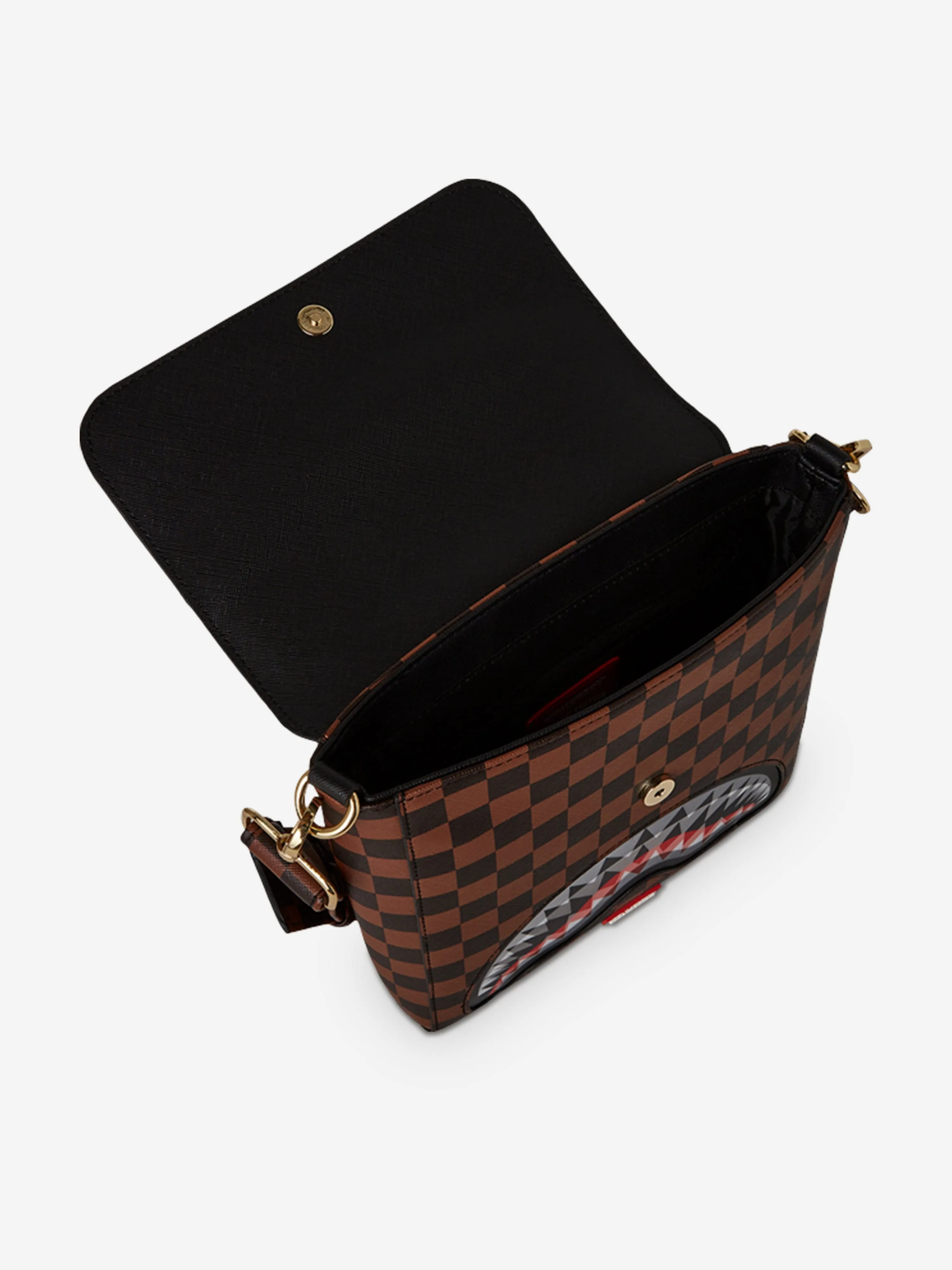 Sprayground Kids Sip Lenticular Chomp Messenger Sling Bag in Brown (23cm)