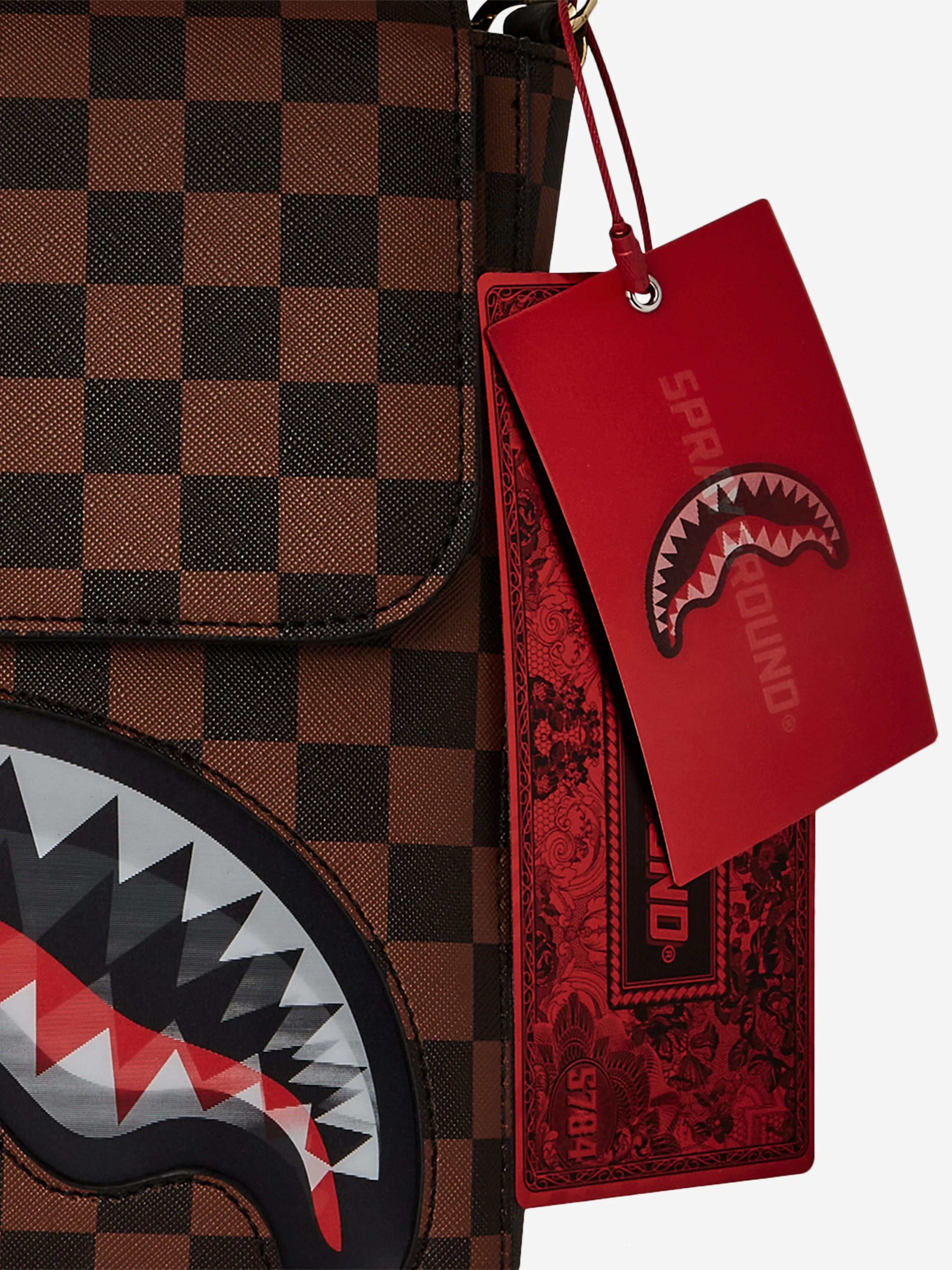 Sprayground Kids Sip Lenticular Chomp Messenger Sling Bag in Brown (23cm)