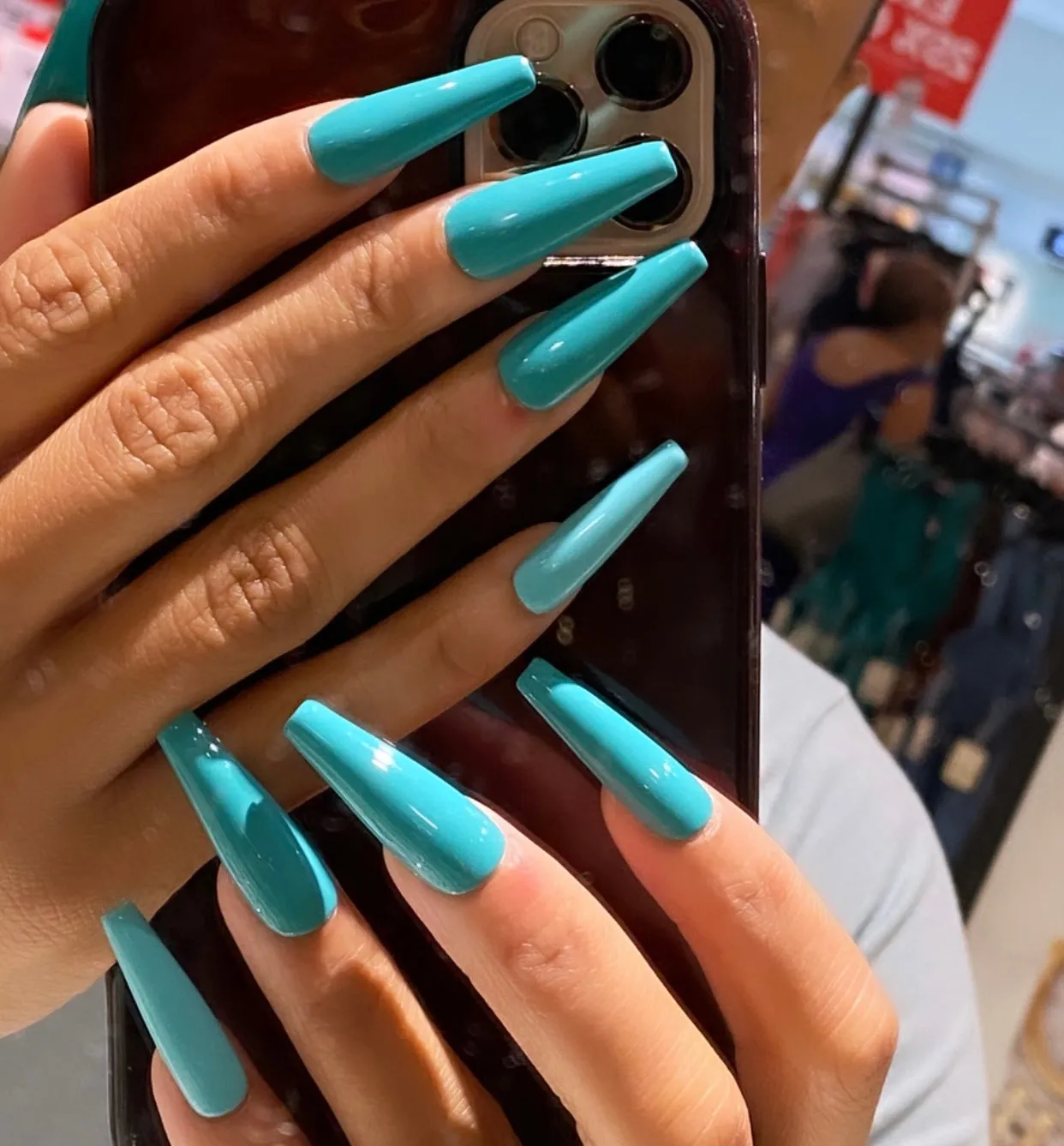 Spring into the Shade: Taste the Rainbow | Shades of Blue | 20 NAILS PRESS-ON SET