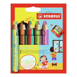 STABILO woody 3 in 1 Duo Set of 5