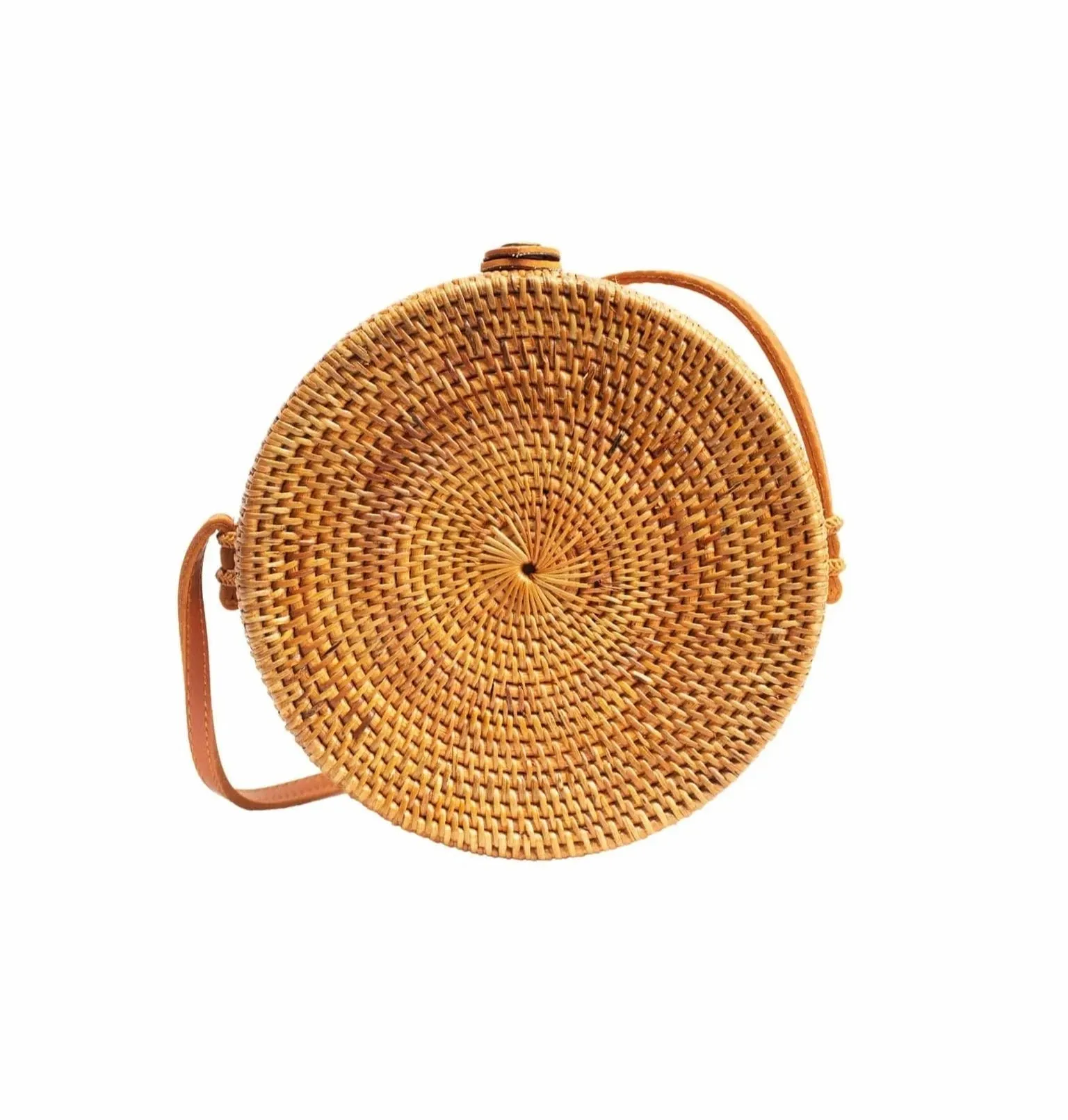 Star Shell Brown Round Sling  Bag