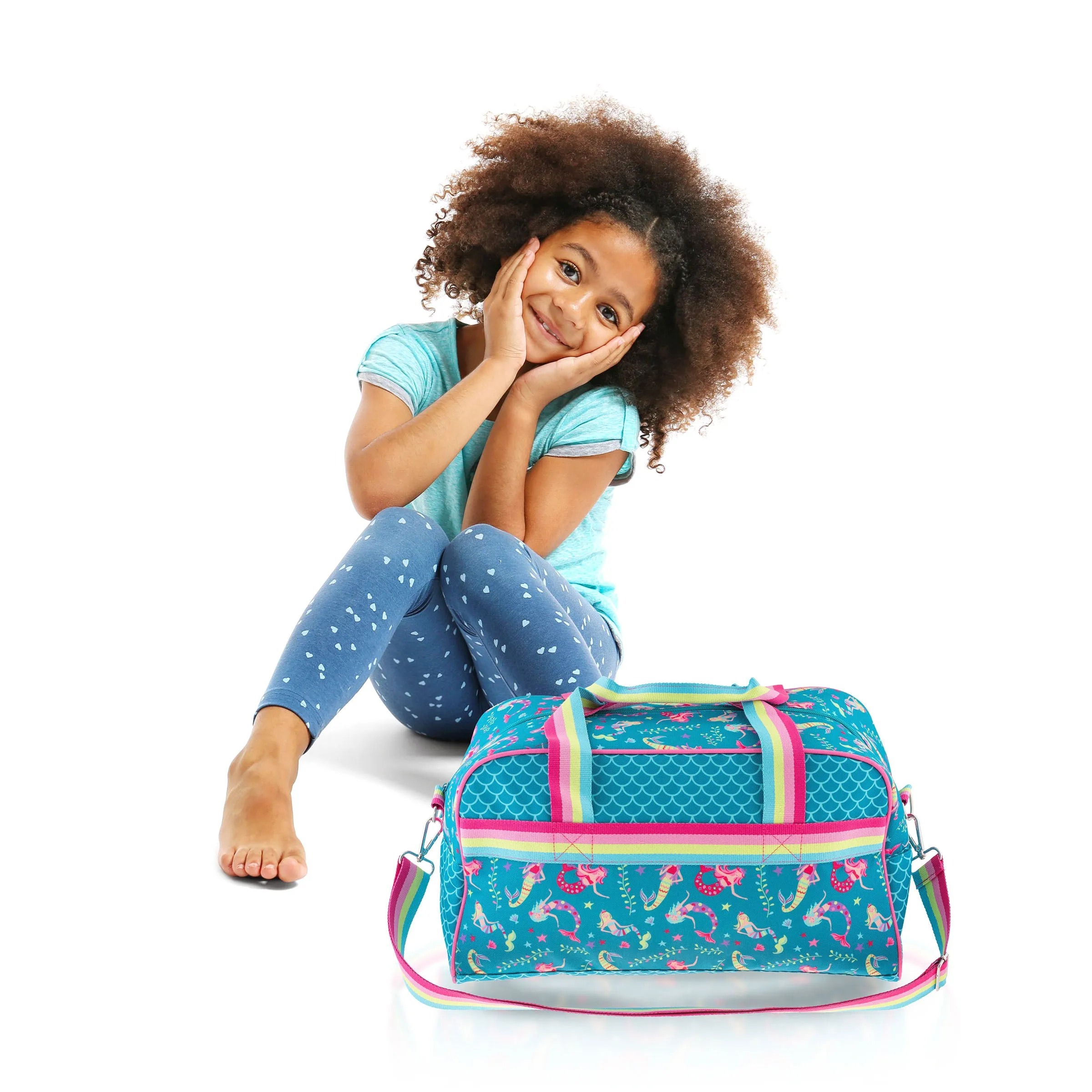 Stephen Joseph All Over Print Kid's Duffle Bag, Mermaid