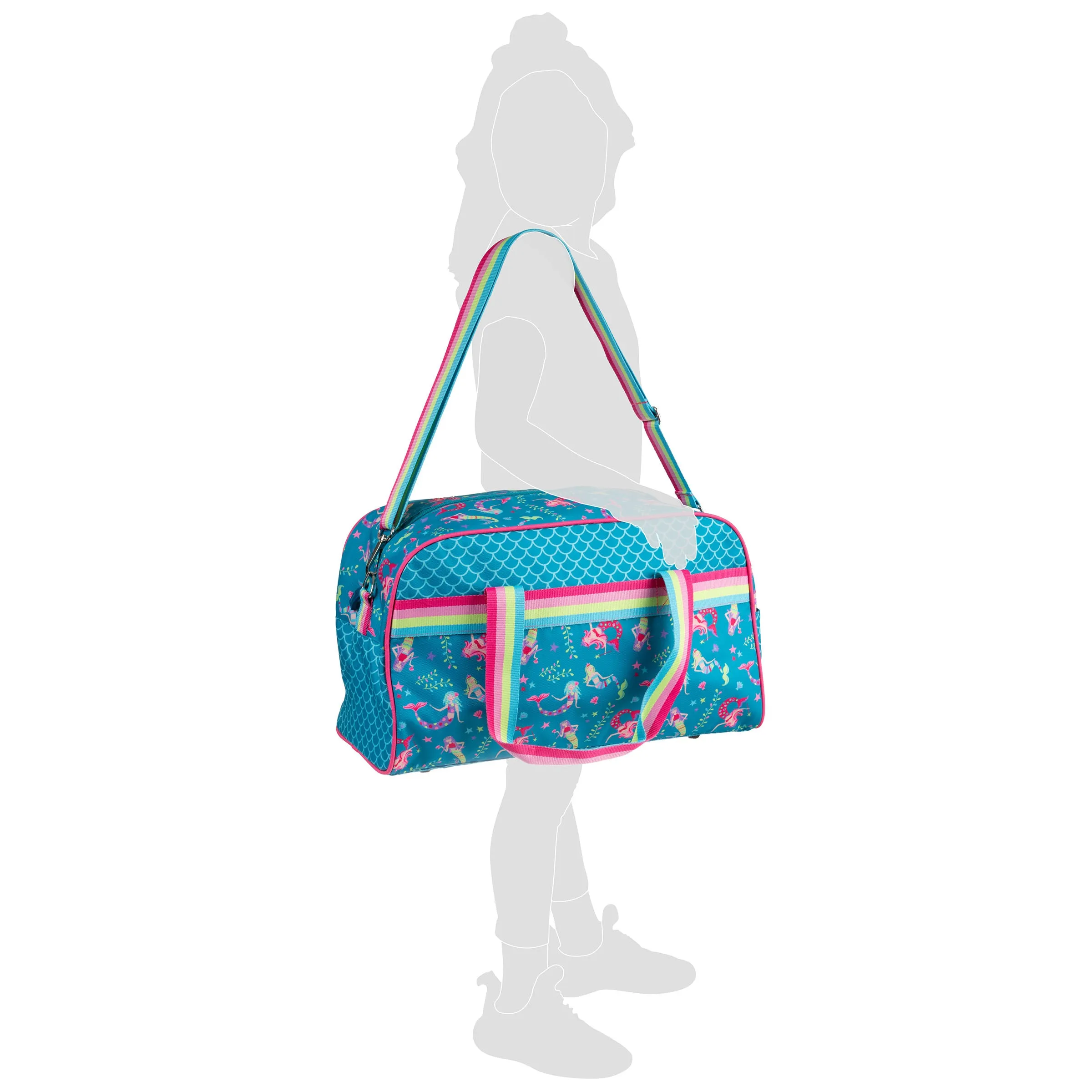 Stephen Joseph All Over Print Kid's Duffle Bag, Mermaid