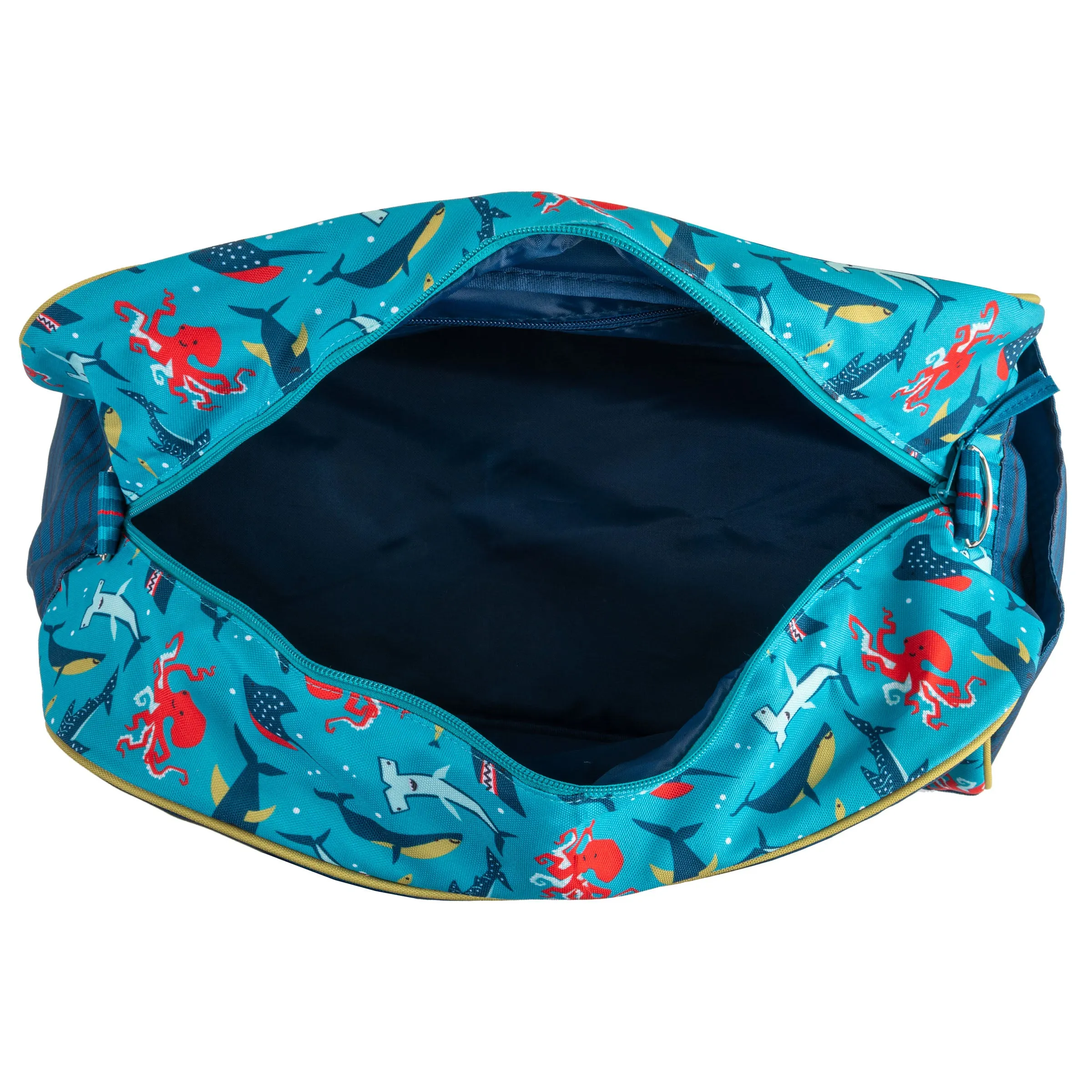 Stephen Joseph All Over Print Kid's Duffle Bag, Sharks