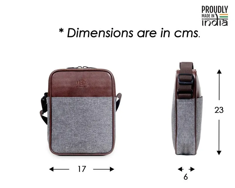 THE CLOWNFISH Berreto Synthetic 25 cms Chocolate Messenger Bag Sling Bag