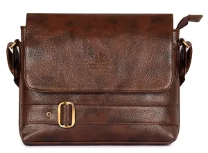 The Clownfish Combo of Apollo Faux Leather 23 cms Sling Bag (Chocolate) &The Clownfish Annex Faux Leather Waist Bag (Copper Brown)