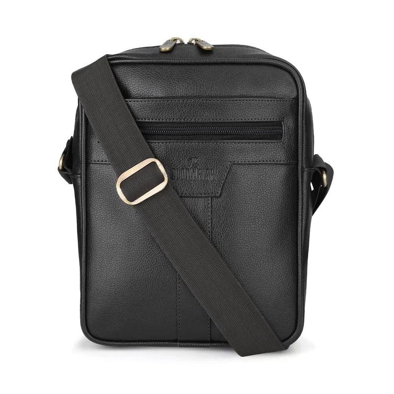 THE CLOWNFISH Fiona Series Sling Bag - Water Resistant, Stylish Design | 3.5L Capacity | Black