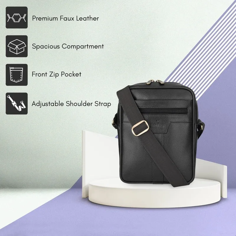 THE CLOWNFISH Fiona Series Sling Bag - Water Resistant, Stylish Design | 3.5L Capacity | Black