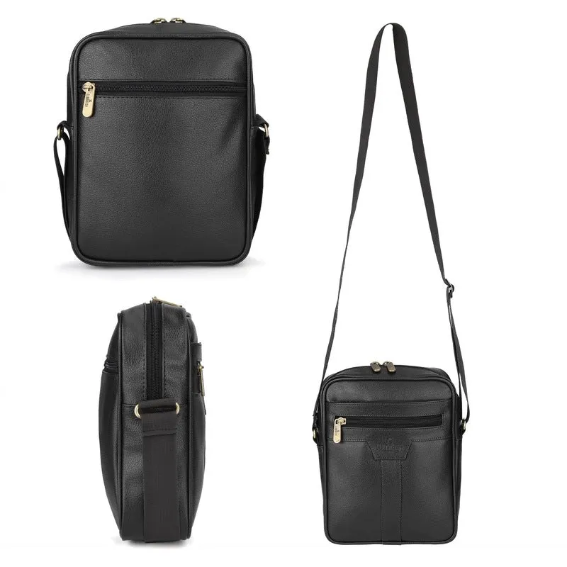 THE CLOWNFISH Fiona Series Sling Bag - Water Resistant, Stylish Design | 3.5L Capacity | Black