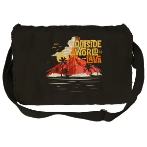 The Outside World is Lava Messenger Bag