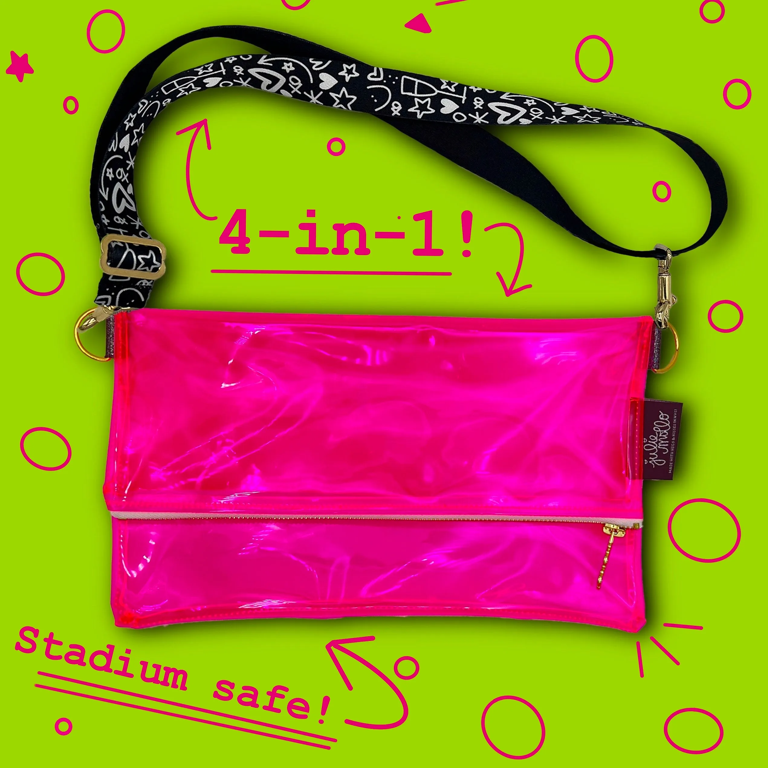 The PINK Convertible Concert Bag! 🎶 Stylish Versatility for Music Lovers!