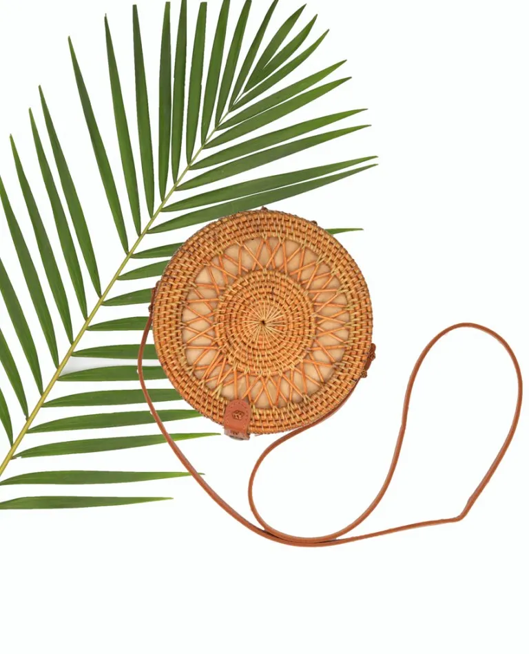 Thin Star Brown Round Sling  Bag