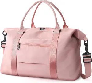 Travel Duffel Weekender Carry On Tote for Women and Men - Waterproof Gym Bag, Hospital Bag for Labor and Delivery, Overnight Luggage with Trolley Sleeve