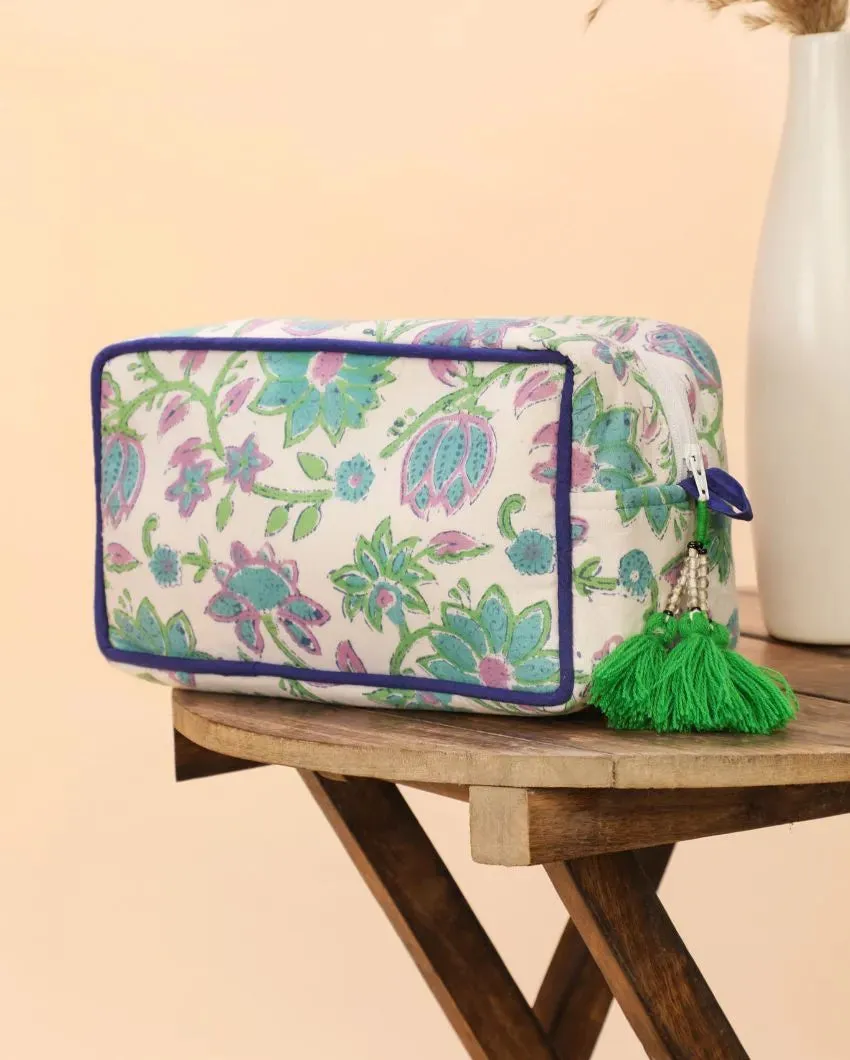 Versatile and Stylish Zahra Multi-Utility Cotton Pouch | 9 x 4.5 inches