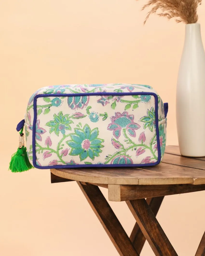 Versatile and Stylish Zahra Multi-Utility Cotton Pouch | 9 x 4.5 inches