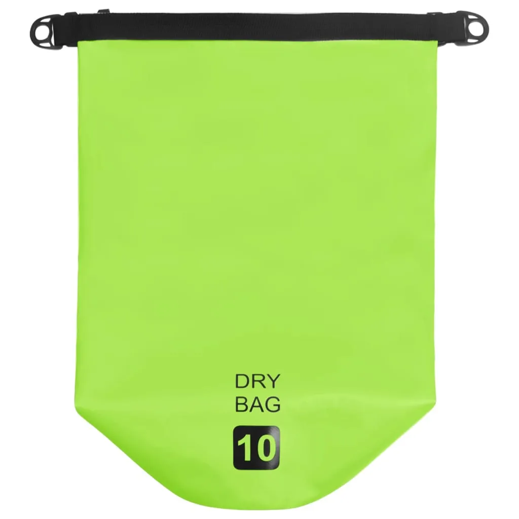vidaXL Dry Bag Green 10 L PVC