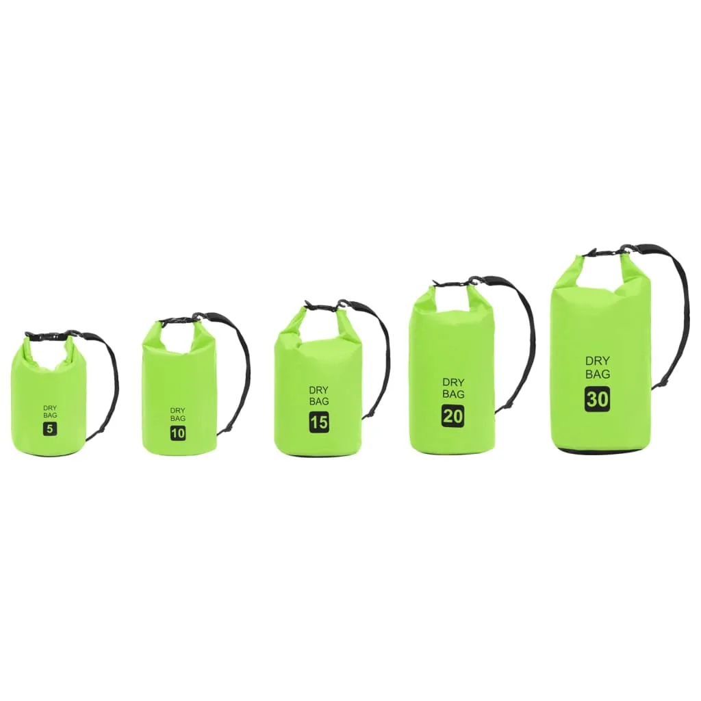vidaXL Dry Bag Green 10 L PVC