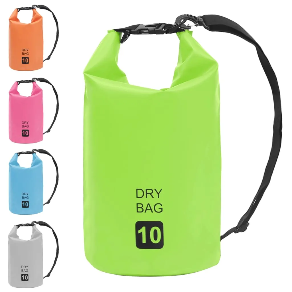 vidaXL Dry Bag Green 10 L PVC