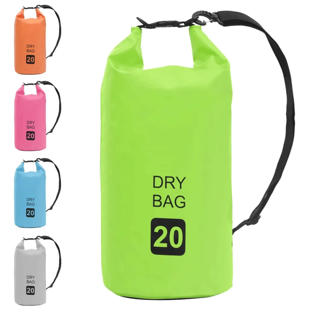vidaXL Dry Bag Green 20 L PVC