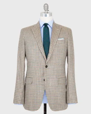 Virgil No. 2 Jacket in Stone/Brown/Forest Check Hopsack
