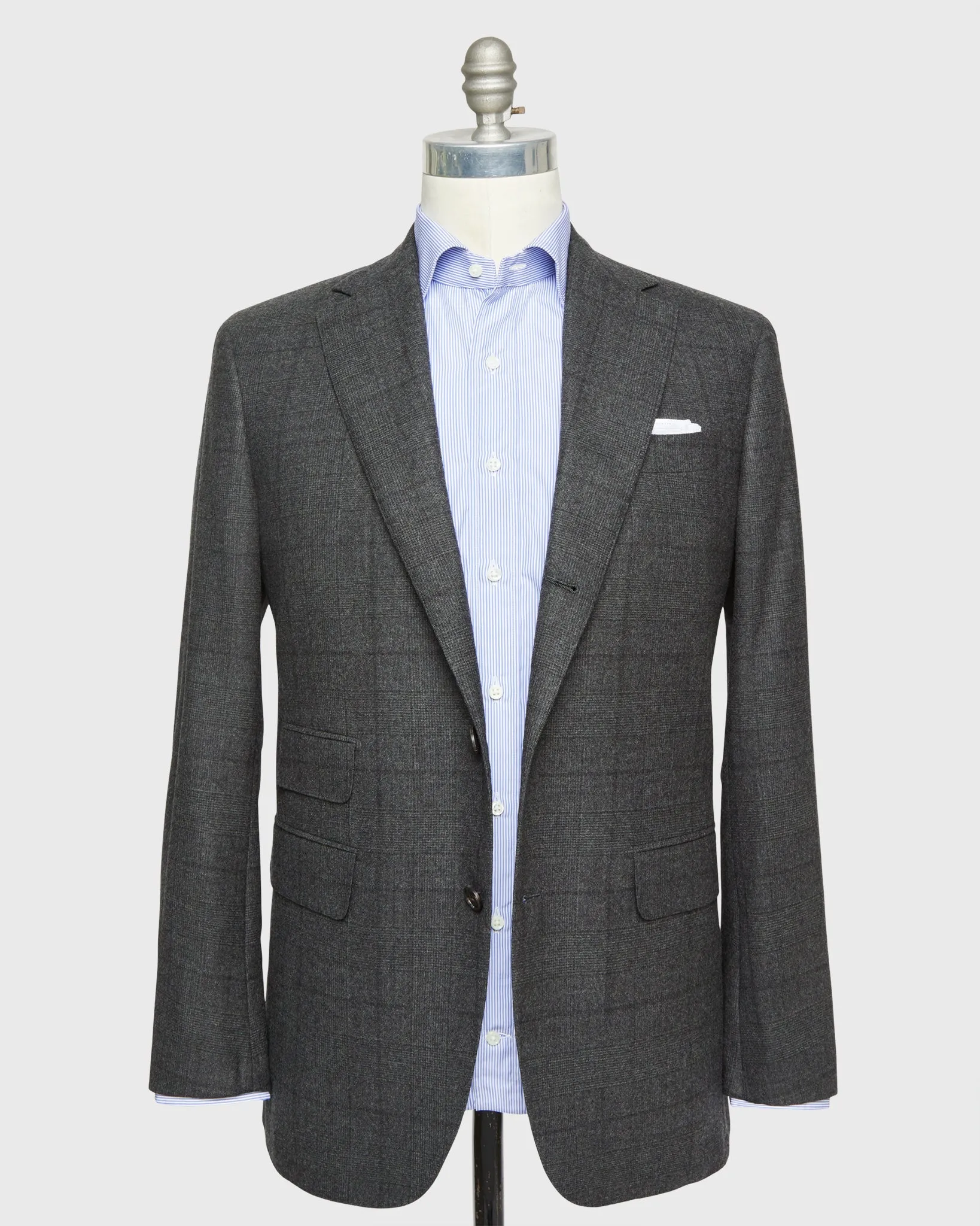 Virgil No. 2 Suit in Charcoal Glen Plaid Flannel