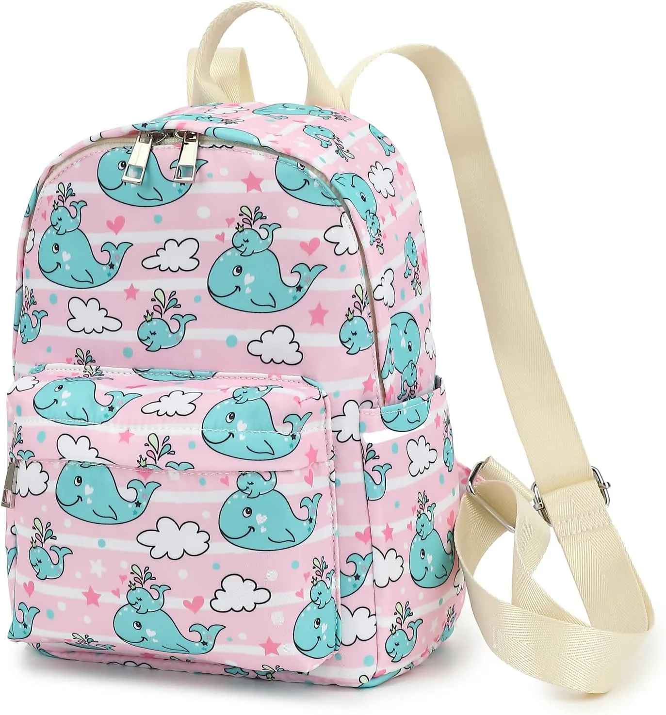 Whale Mini Backpack for Women Girls, Small Backpack Purse for Teens Kids School Travel