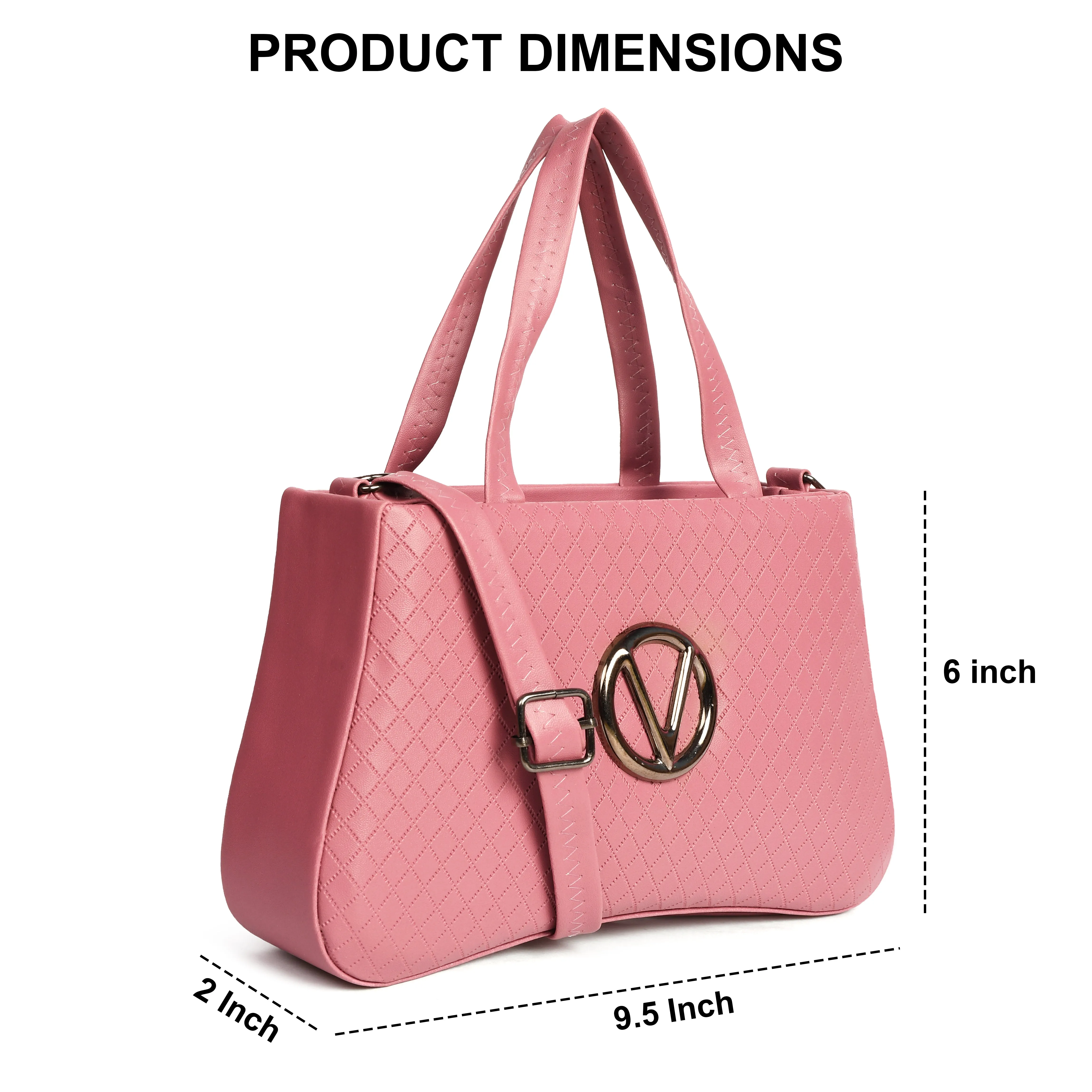 Women’s Stylish Sling Bag with Handle - Pink
