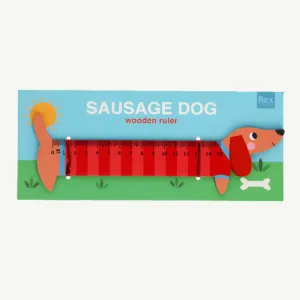 Wooden Ruler Sausage Dog