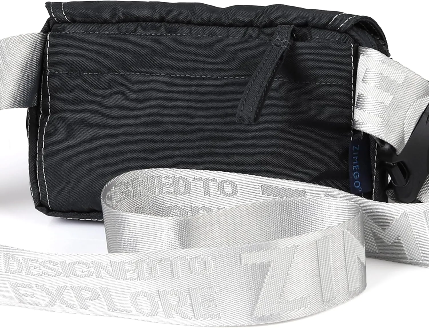 ZIMEGO Unisex Mini Crossbody Sling Bag and Waist Fanny Pack  Everyday Travel Purse, Black